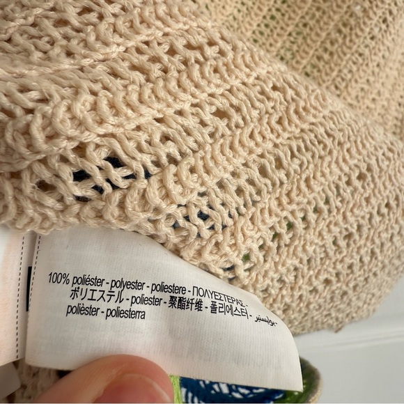 ZARA Knit Crochet Mini Dress Multicolor Retro 70s Beach Vacation S - Picture 12 of 12